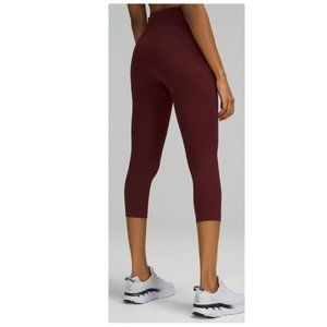 Lululemon Maroon Cropped Ankle Leggings